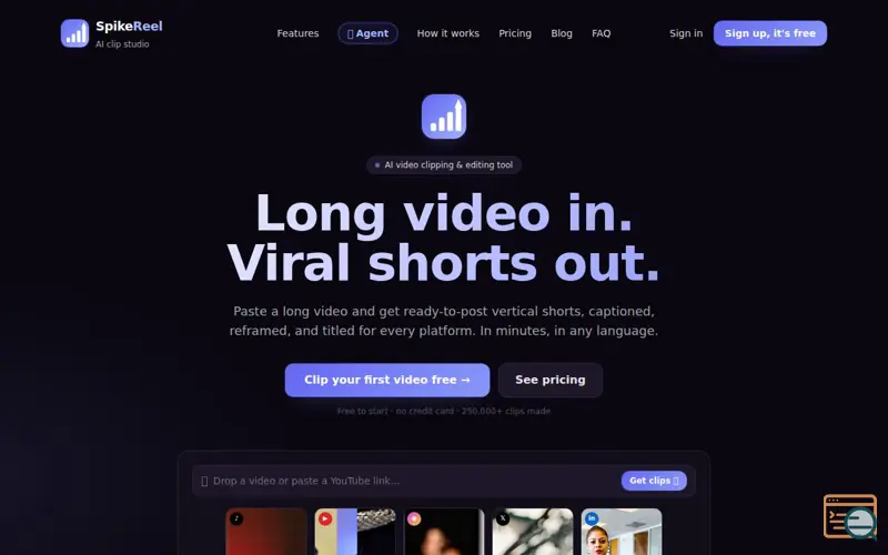 Screenshot of SpikeReel