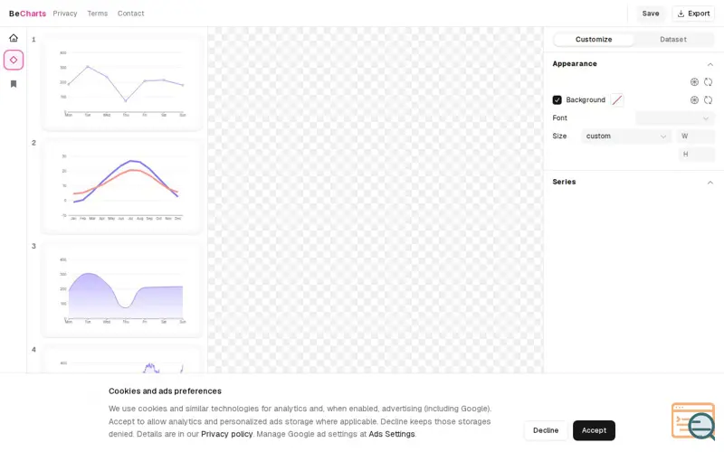 Screenshot of BeCharts