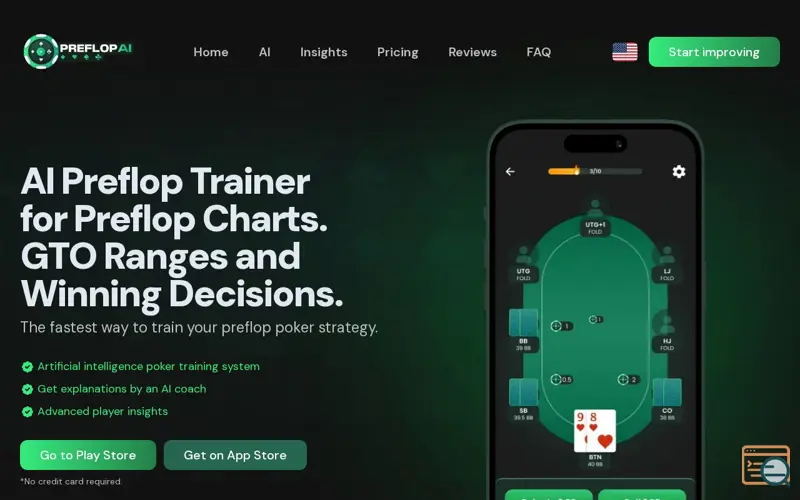 Screenshot of PreflopAI