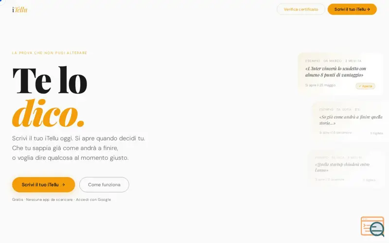 Screenshot of iTellu