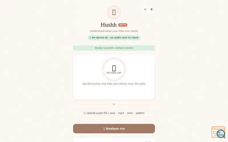 Screenshot of Hushh