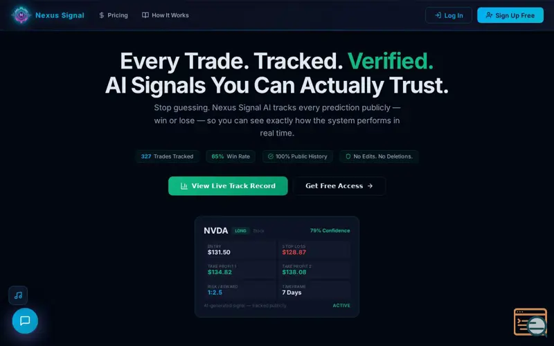Screenshot of Nexus Signal AI