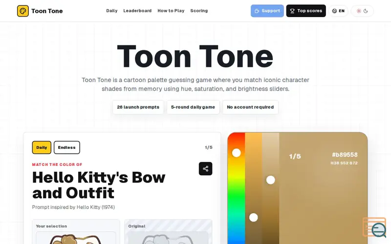 Screenshot of Toon Tone