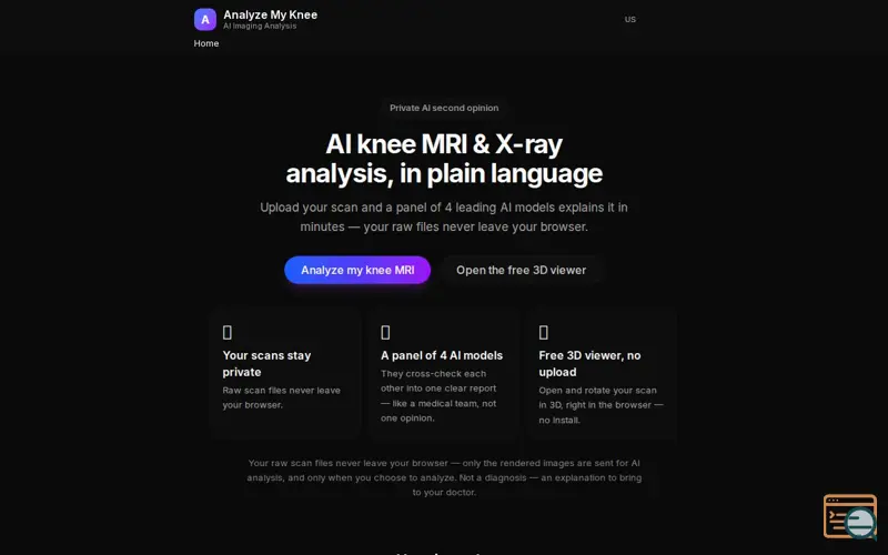 Screenshot of Analyze My Knee