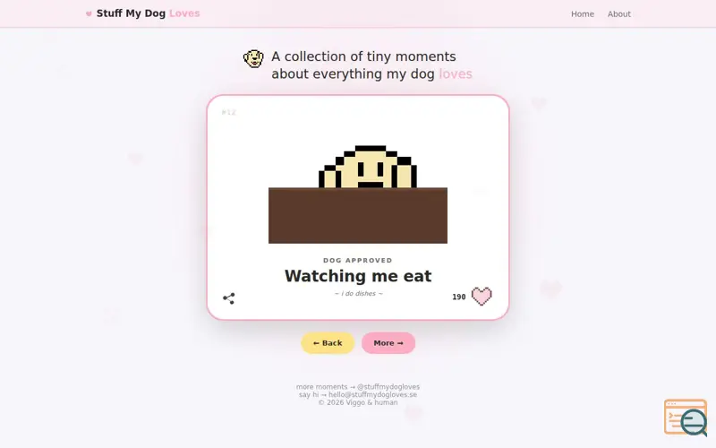 Screenshot of Stuff My Dog Loves