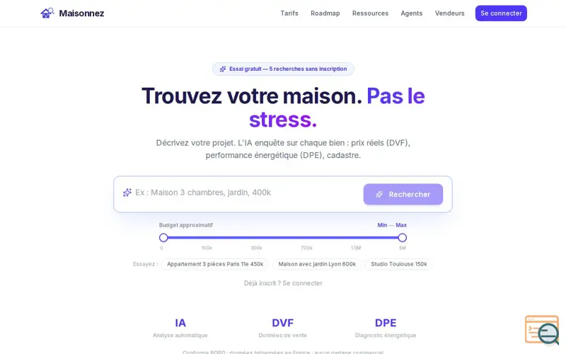 Screenshot of Maisonnez