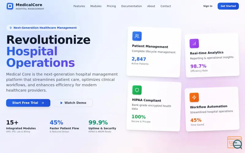 Screenshot of Medical Core