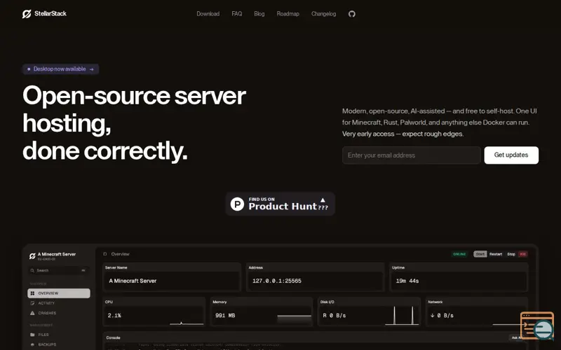 Screenshot of StellarStack