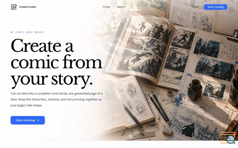 Screenshot of Create Comic