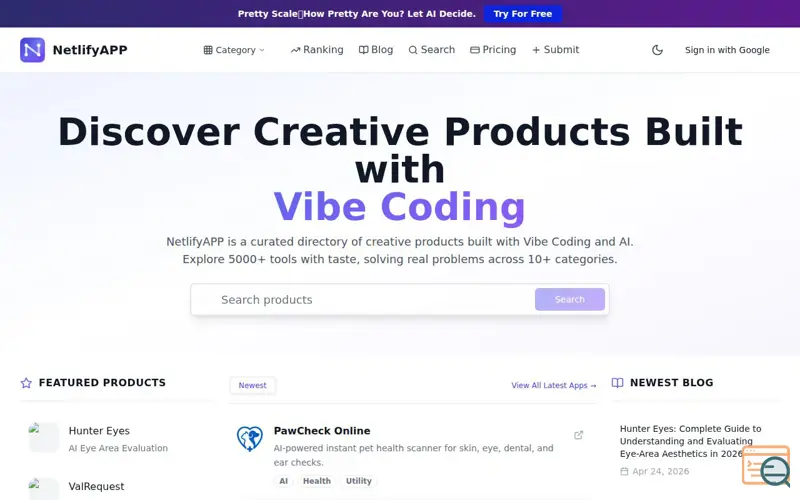 Screenshot of NetlifyAPP