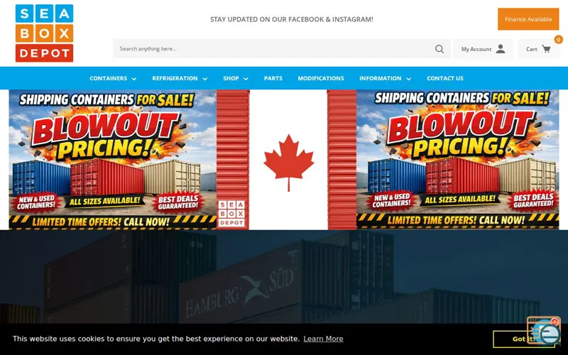 Screenshot of Seabox Depot, a launch using Smart SEO