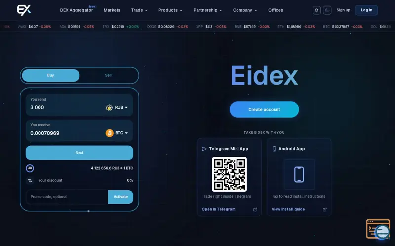 Screenshot of EIDEX