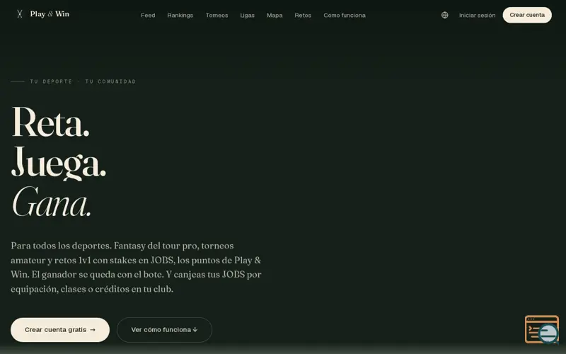Screenshot of Play & Win