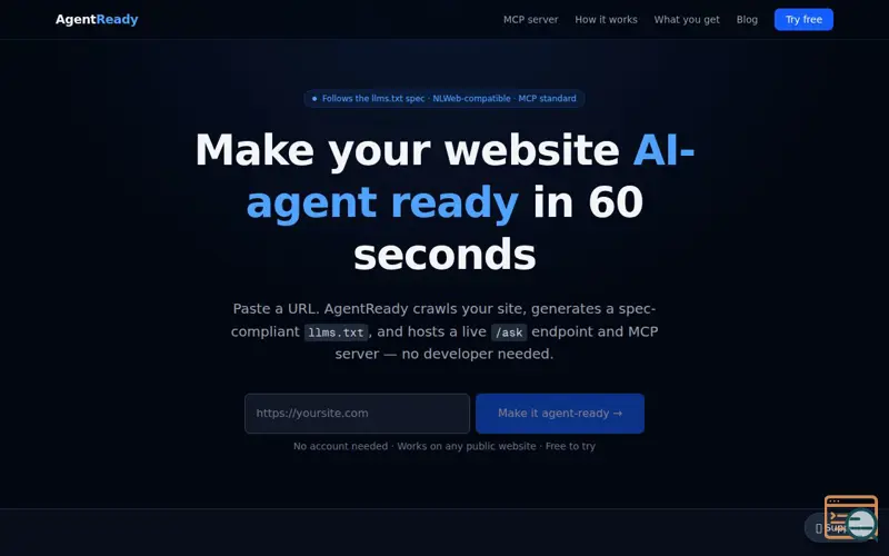 Screenshot of AgentReady