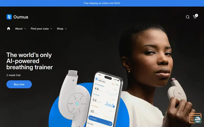 Screenshot of Oumua Inc, a launch using Loox