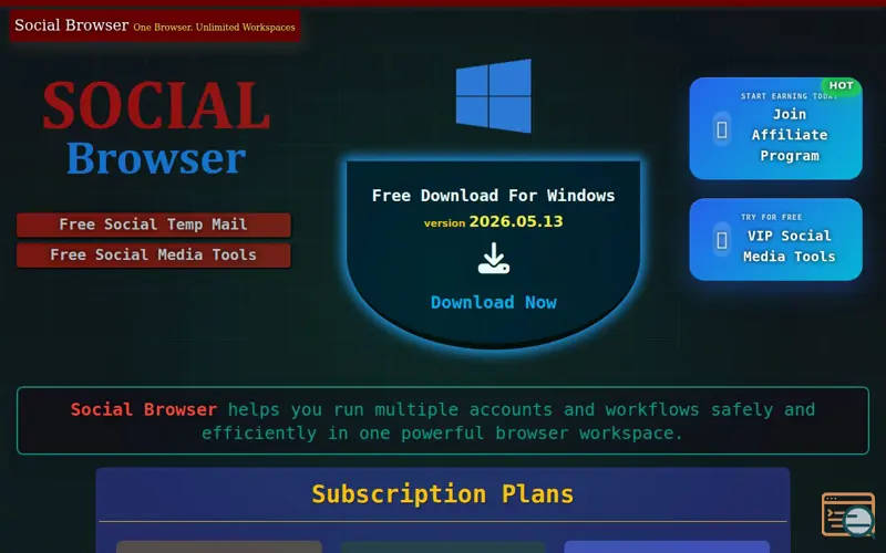 Screenshot of Social Browser