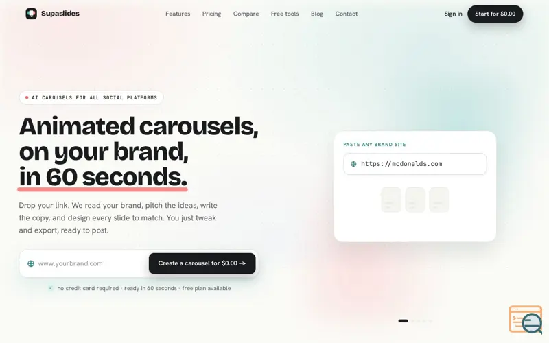 Screenshot of Supaslides