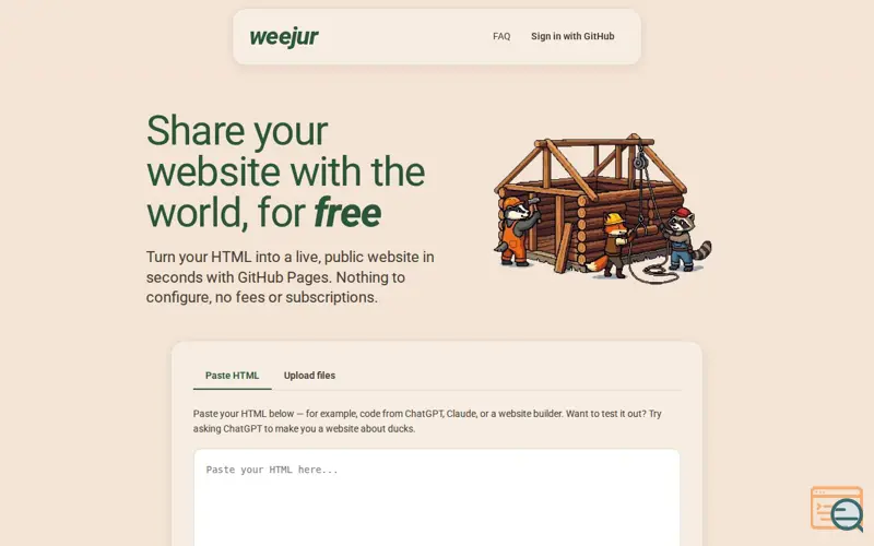 Screenshot of weejur