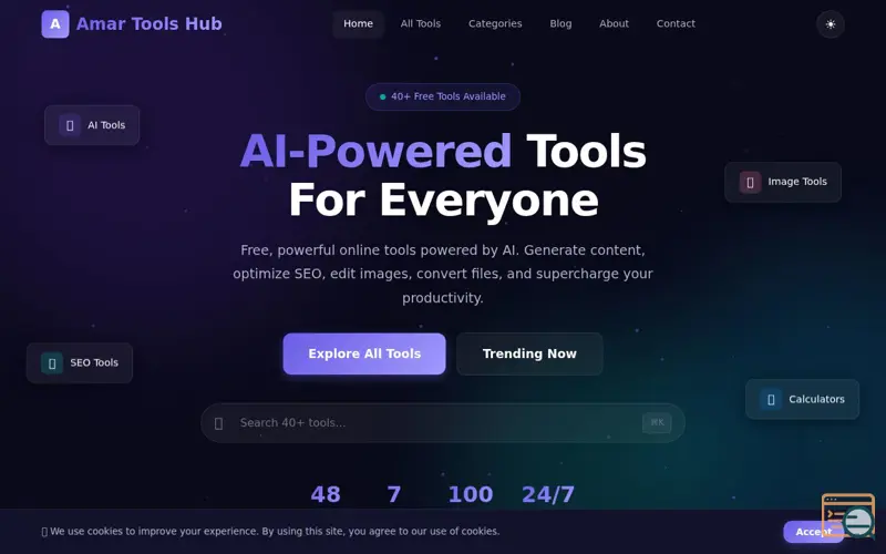 Screenshot of Amar Tools Hub