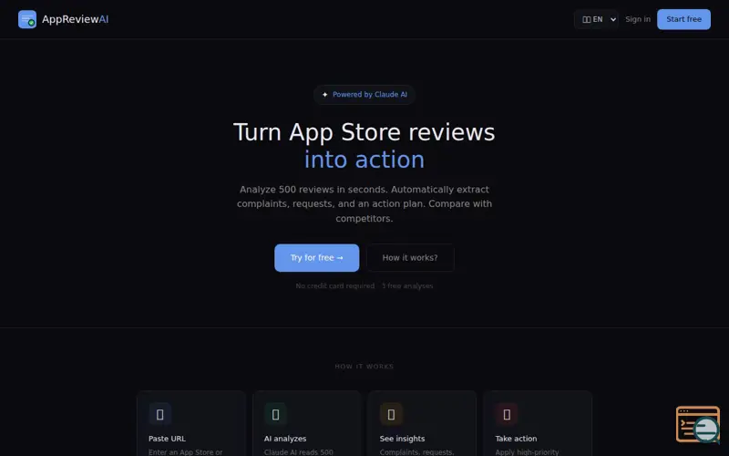 Screenshot of AppReview AI