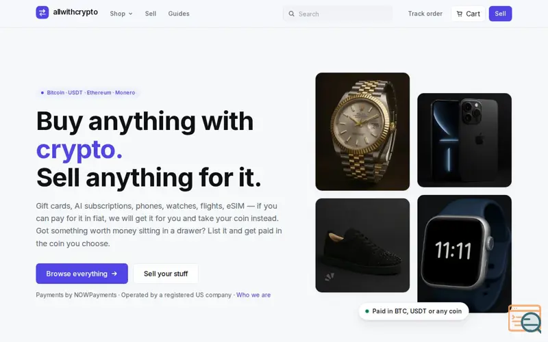 Screenshot of allwithcrypto