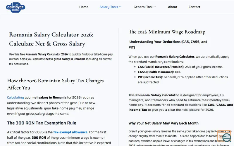 Screenshot of calclayer.com