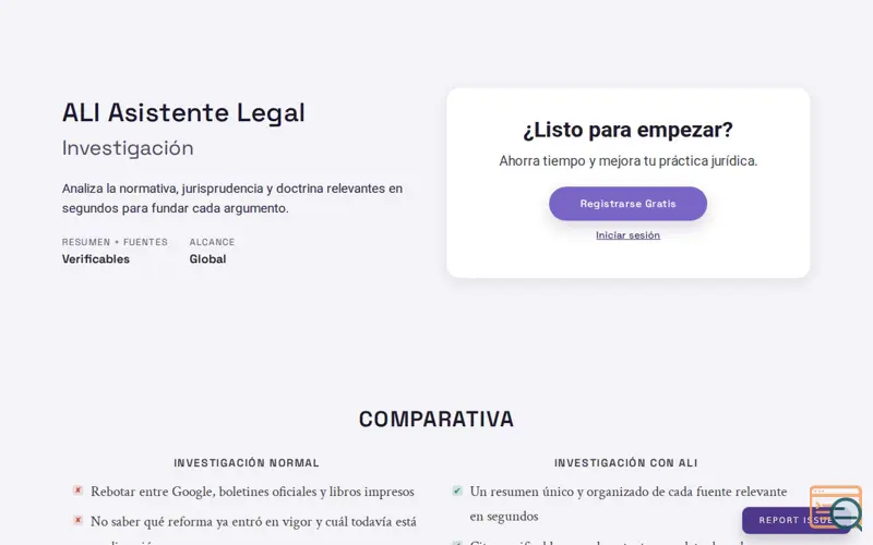 Screenshot of ALI: Intelligent Legal Assistant