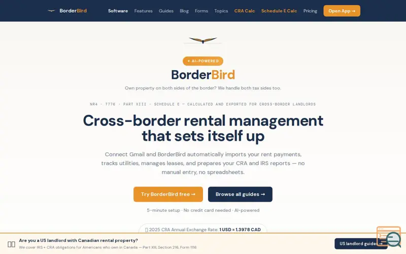 Screenshot of BorderBird