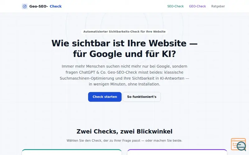 Screenshot of Geo-SEO-Check