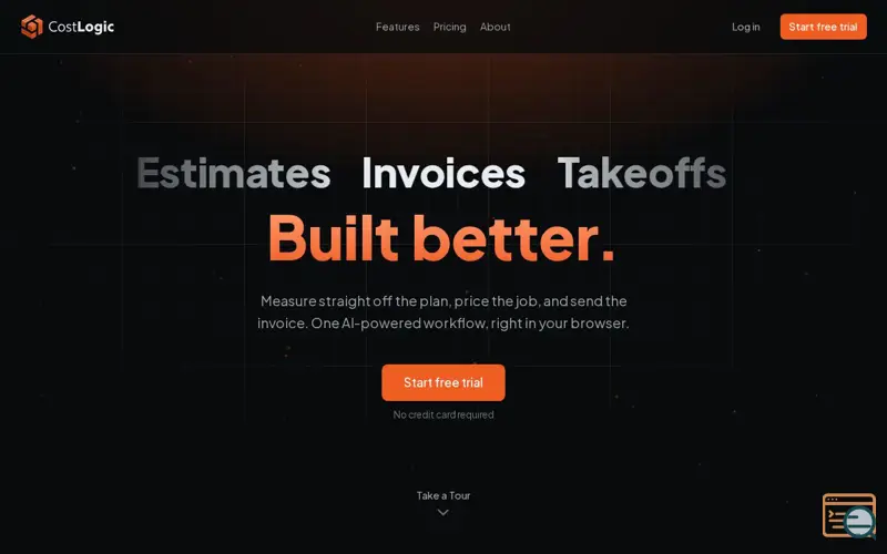 Screenshot of CostLogic