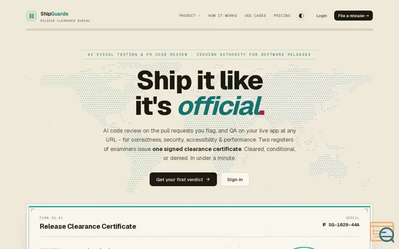 Screenshot of ShipGuarde