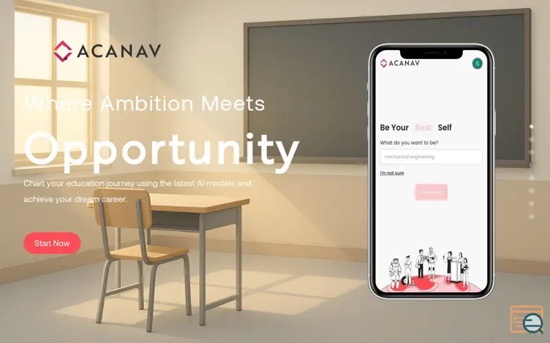 Screenshot of Acanav
