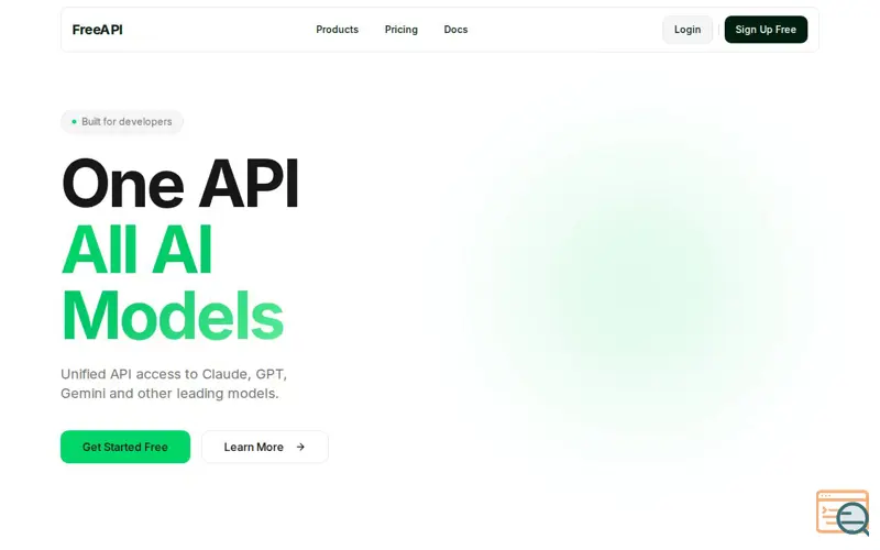Screenshot of FreeAPI