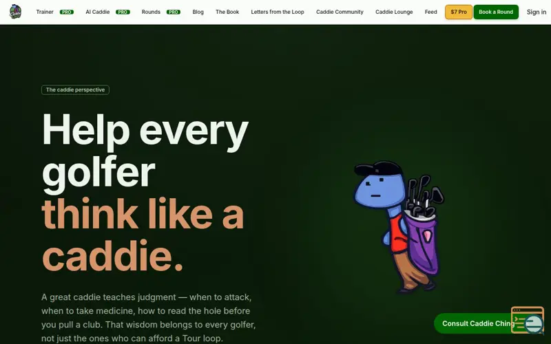 Screenshot of Caddie Ching