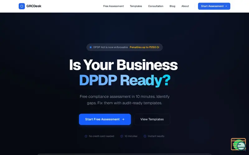Screenshot of GRCDesk