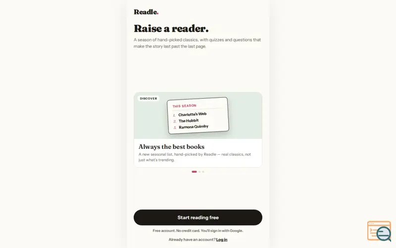 Screenshot of Readle Kids — Books