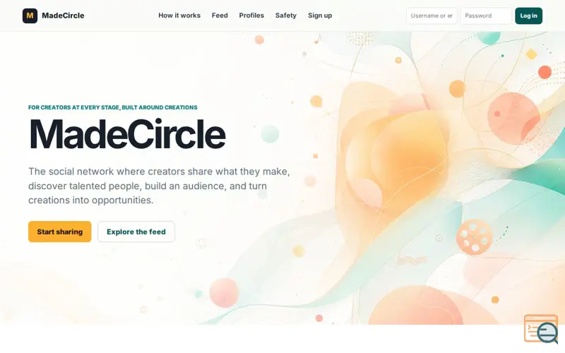 Screenshot of MadeCircle