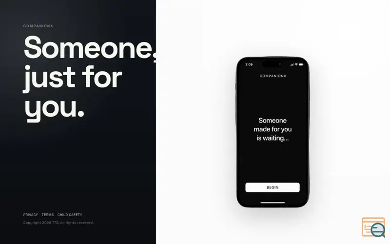 Screenshot of CompanionX