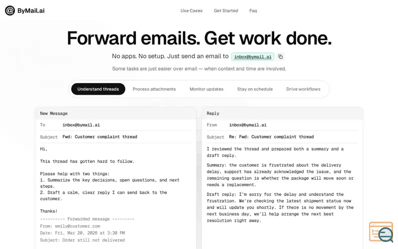 Screenshot of ByMail.ai