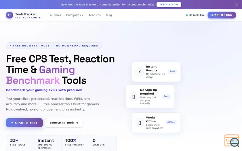 Screenshot of ToolsBracker