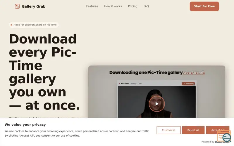 Screenshot of Gallery Grab