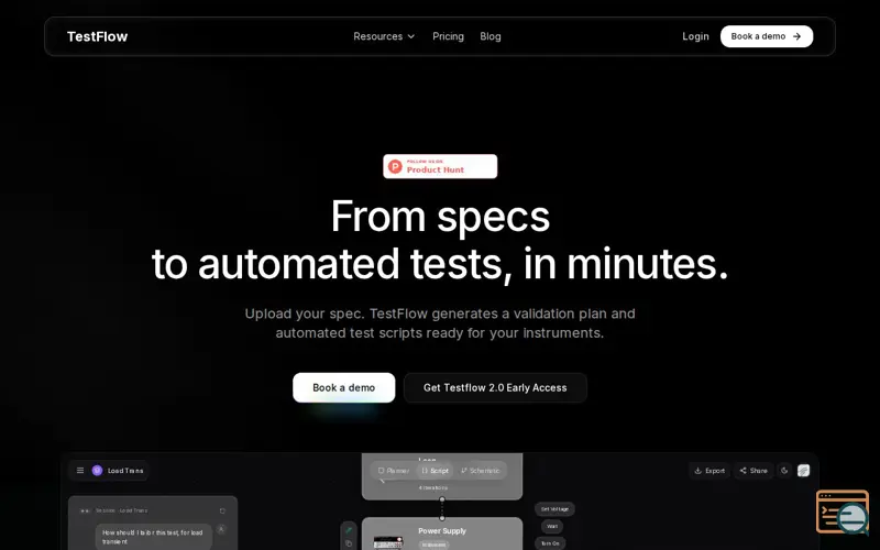 Screenshot of TestFlow AI