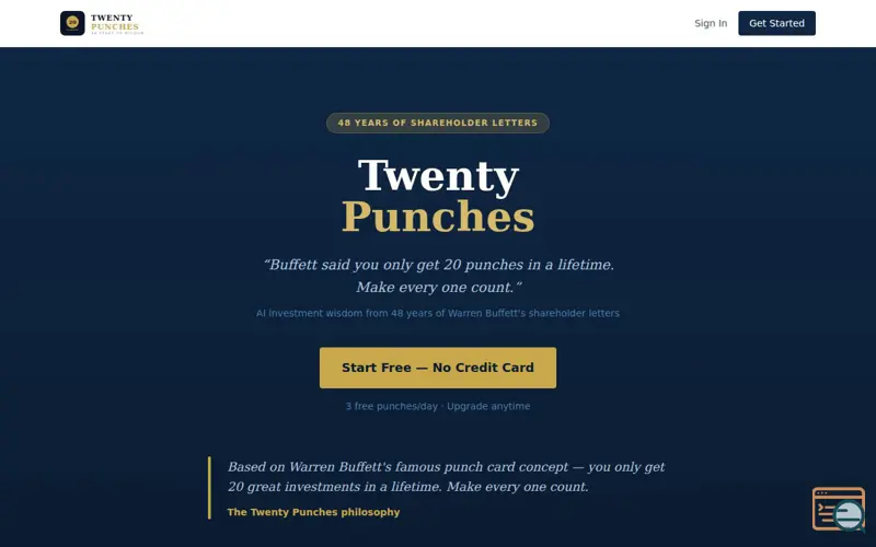 Screenshot of Twenty Punches