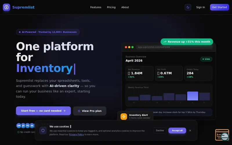 Screenshot of Supremlist