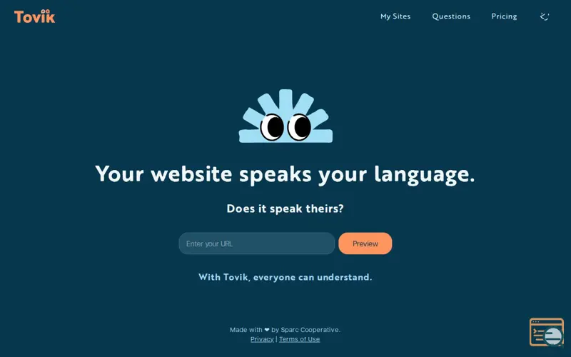 Screenshot of Translate Your Site With Tovik