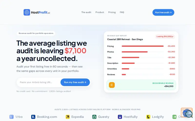 Screenshot of HostProfit.ai