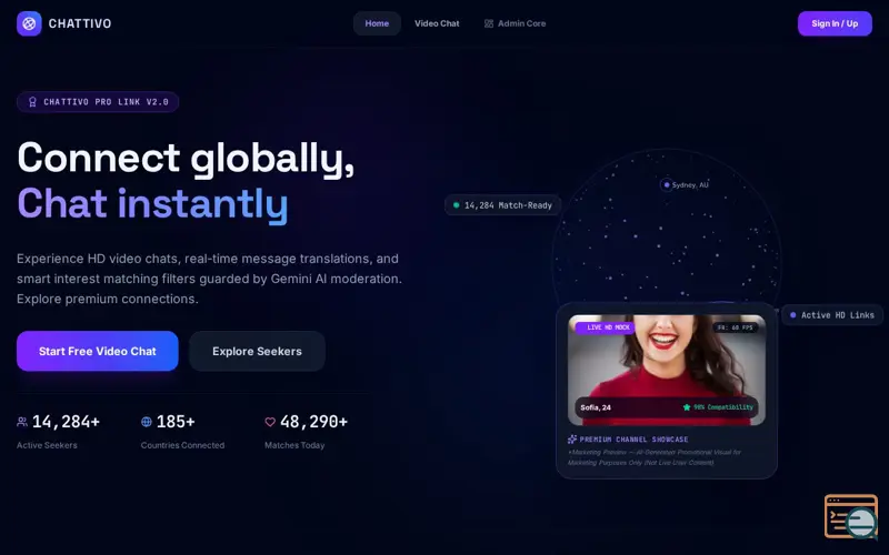 Screenshot of Chattivo