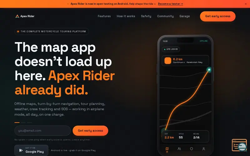 Screenshot of Apex Rider