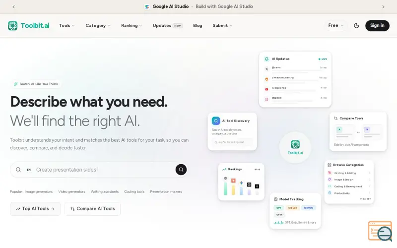 Screenshot of Toolbit.ai