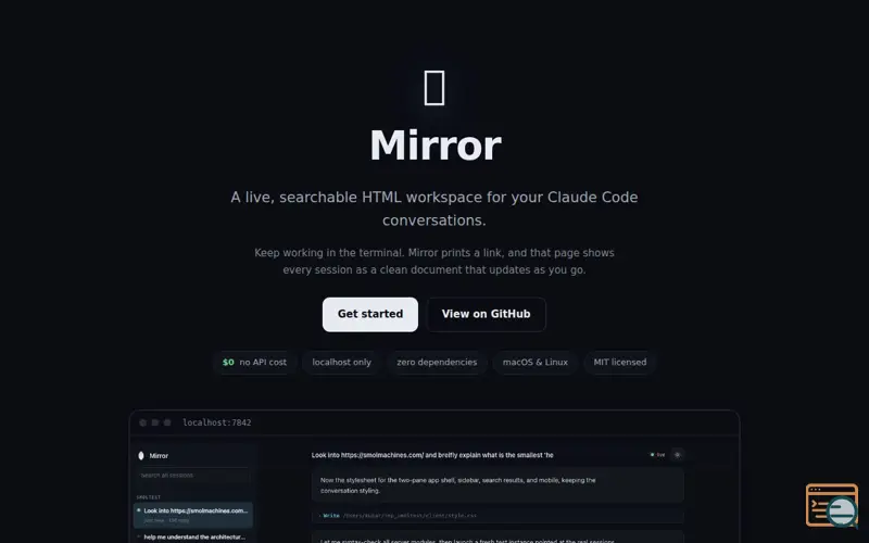 Screenshot of Mirror